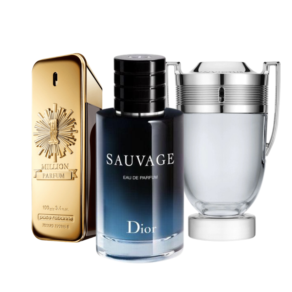 3 Parfums Paco Rabanne ONE MILLION, Dior SAUVAGE und Paco Rabanne INVICTUS - Eau de Parfum  - Herrenparfum