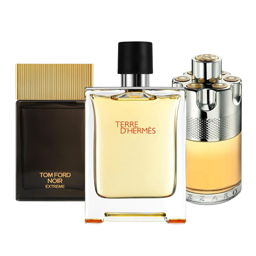 3 Parfums Terre d’Hermès, Azzaro Wanted , Tom Ford Noir Extreme (Eau de Parfum)- Herrenparfum