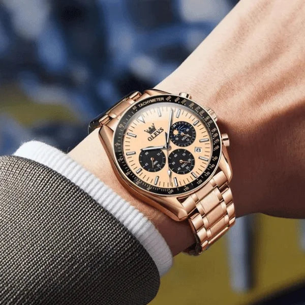 OLEVS Herren Chronograph Uhr Amiens | Roségold