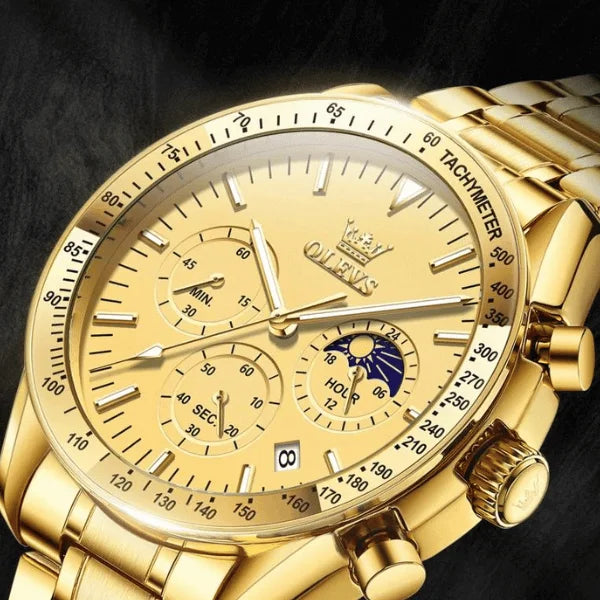 Olevs Herren Chronographen Uhr Amiens | Gold