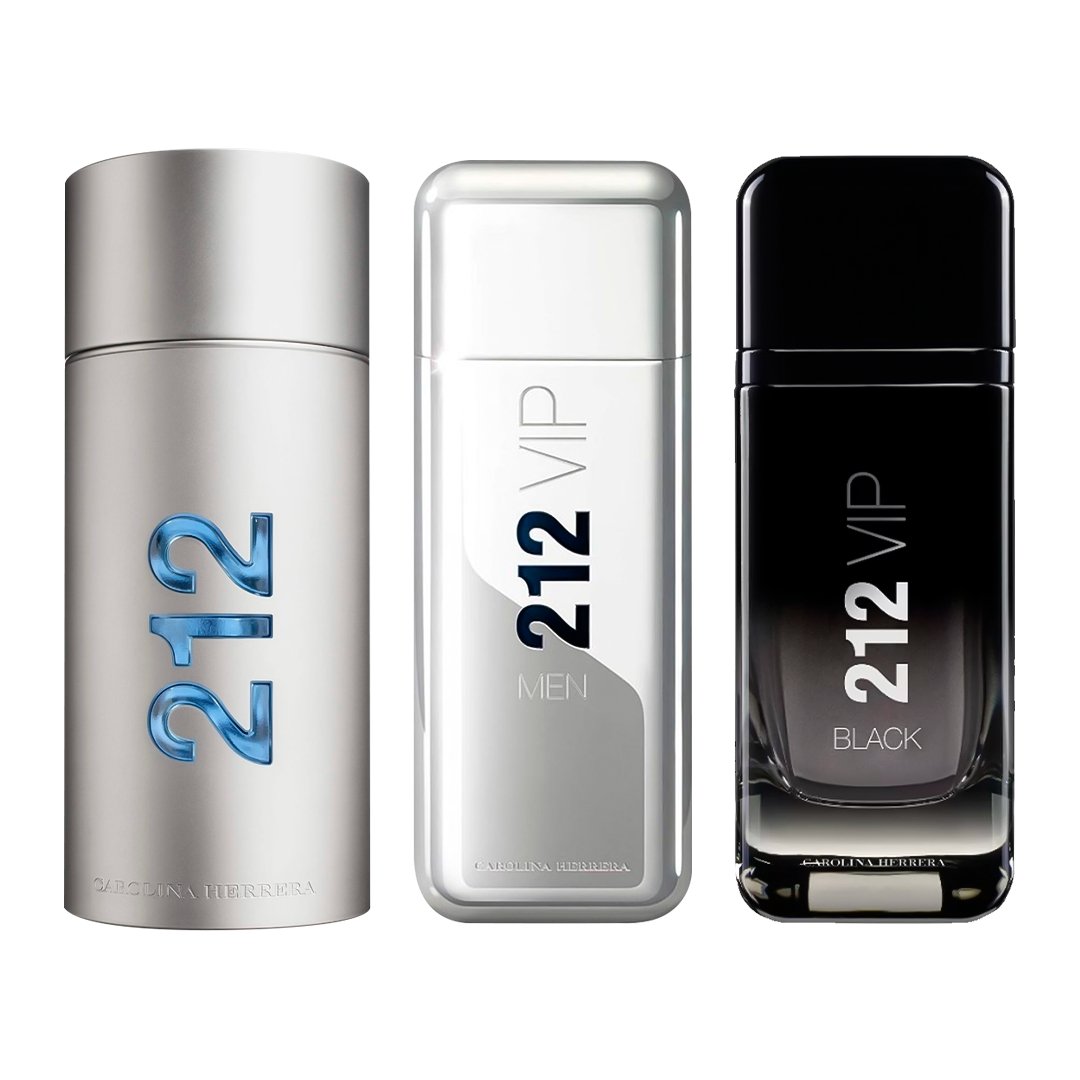 Combo aus 3 Herrenparfums - 212 VIP NYC, 212 MEN und 212 Black - Eau de Parfum